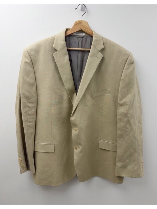 Calvin Klein Other - Calvin Klein Mens Sz 50R Beige 100% Linen Blazer 2 Button Dual Vent Great Look